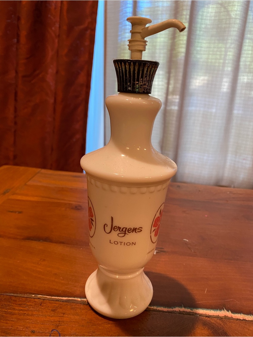 Jergens Milkglass  Lotion Dispenser with Original Pump